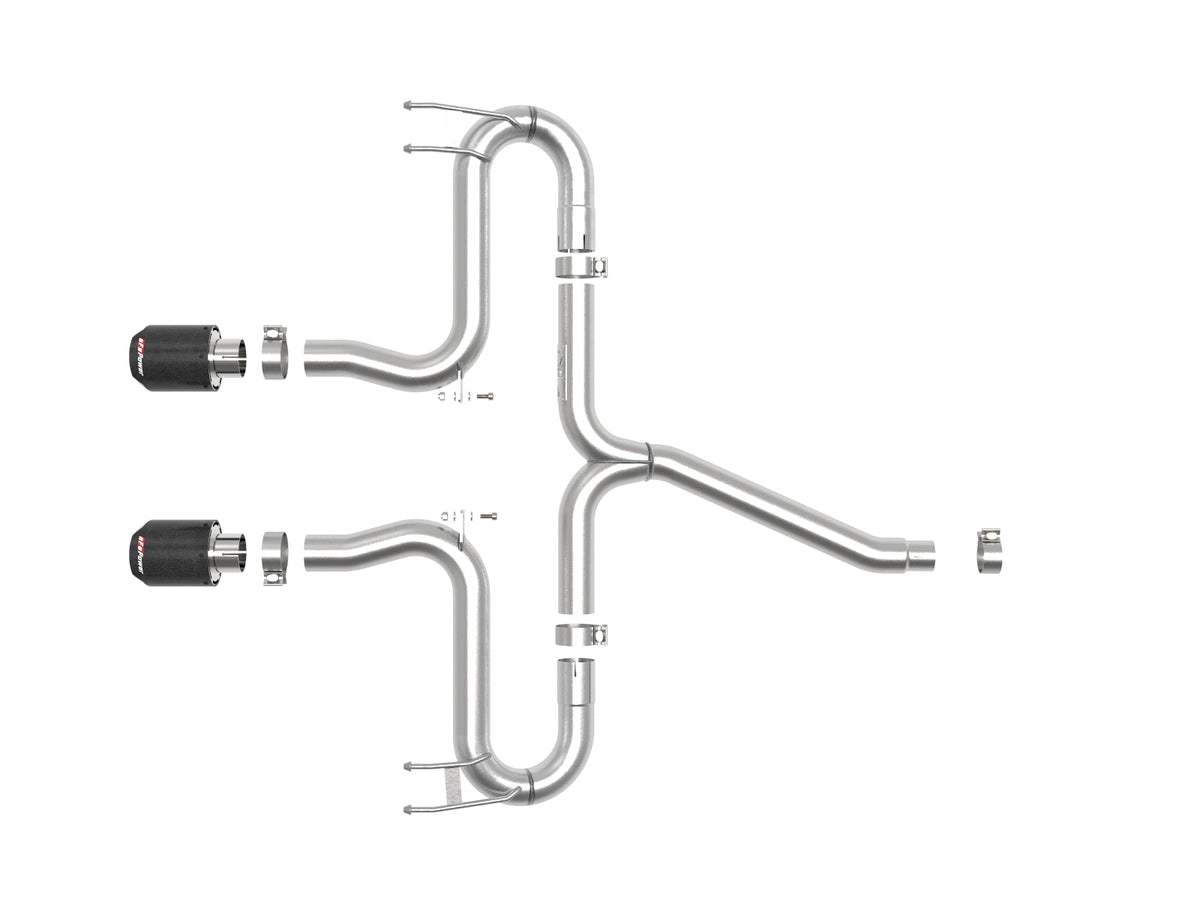 aFe Takeda 2-1/2in 304 SS Axle-Back Exhaust w/Polished Tips 17-20 Honda Civic Sport L4-1.5L (t)