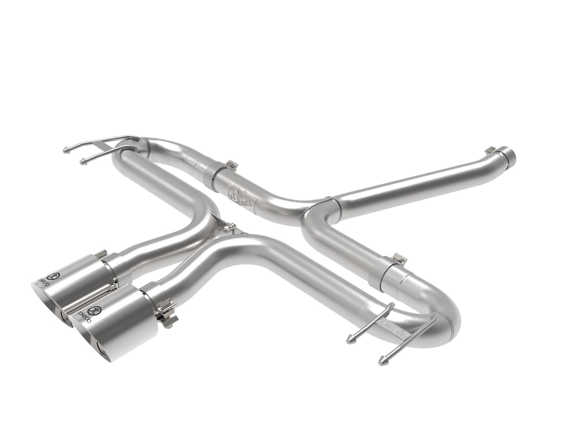 aFe Takeda 2-1/2in 304 SS Axle-Back Exhaust w/Blue Flame Tips 17-20 Honda Civic Sport L4-1.5L (t)