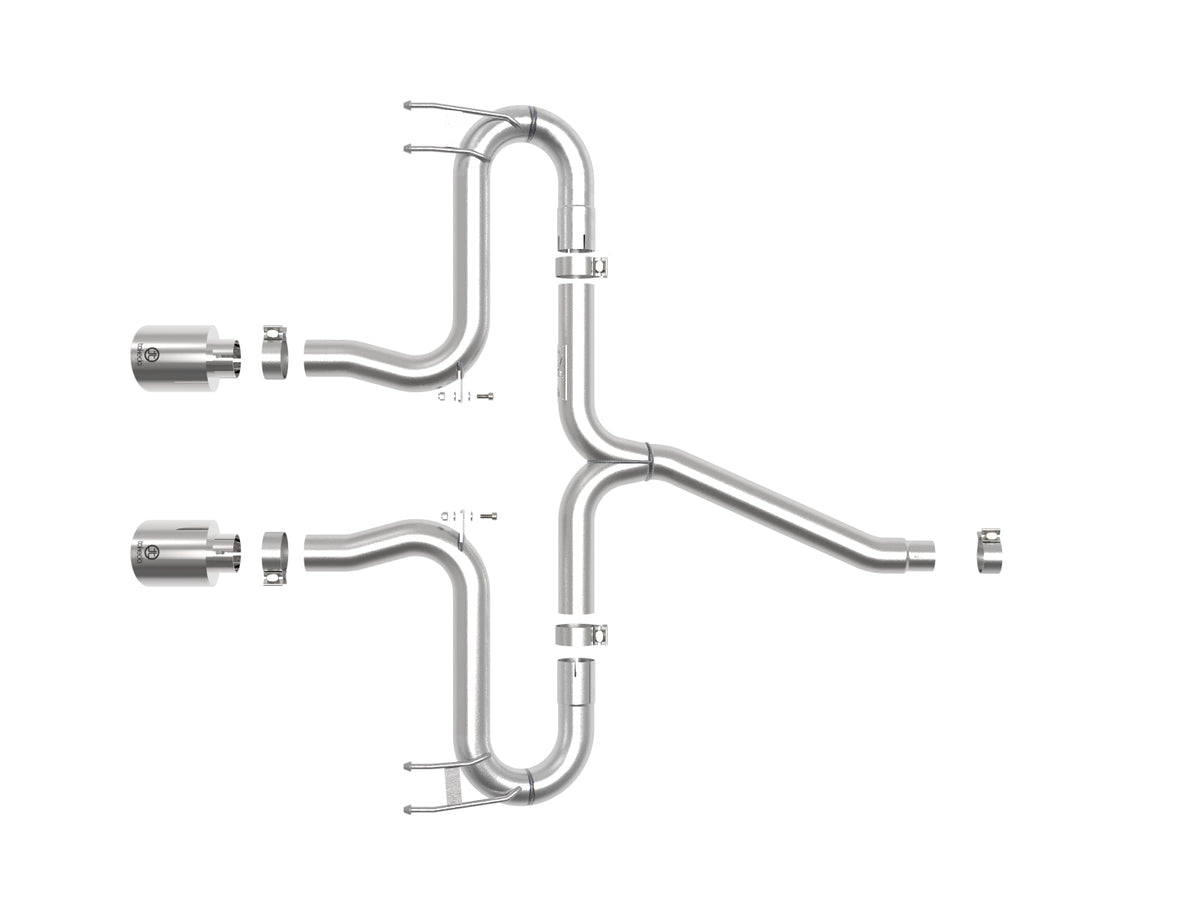 aFe Takeda 2-1/2in 304 SS Axle-Back Exhaust w/Black Tips 17-20 Honda Civic Sport L4-1.5L (t)