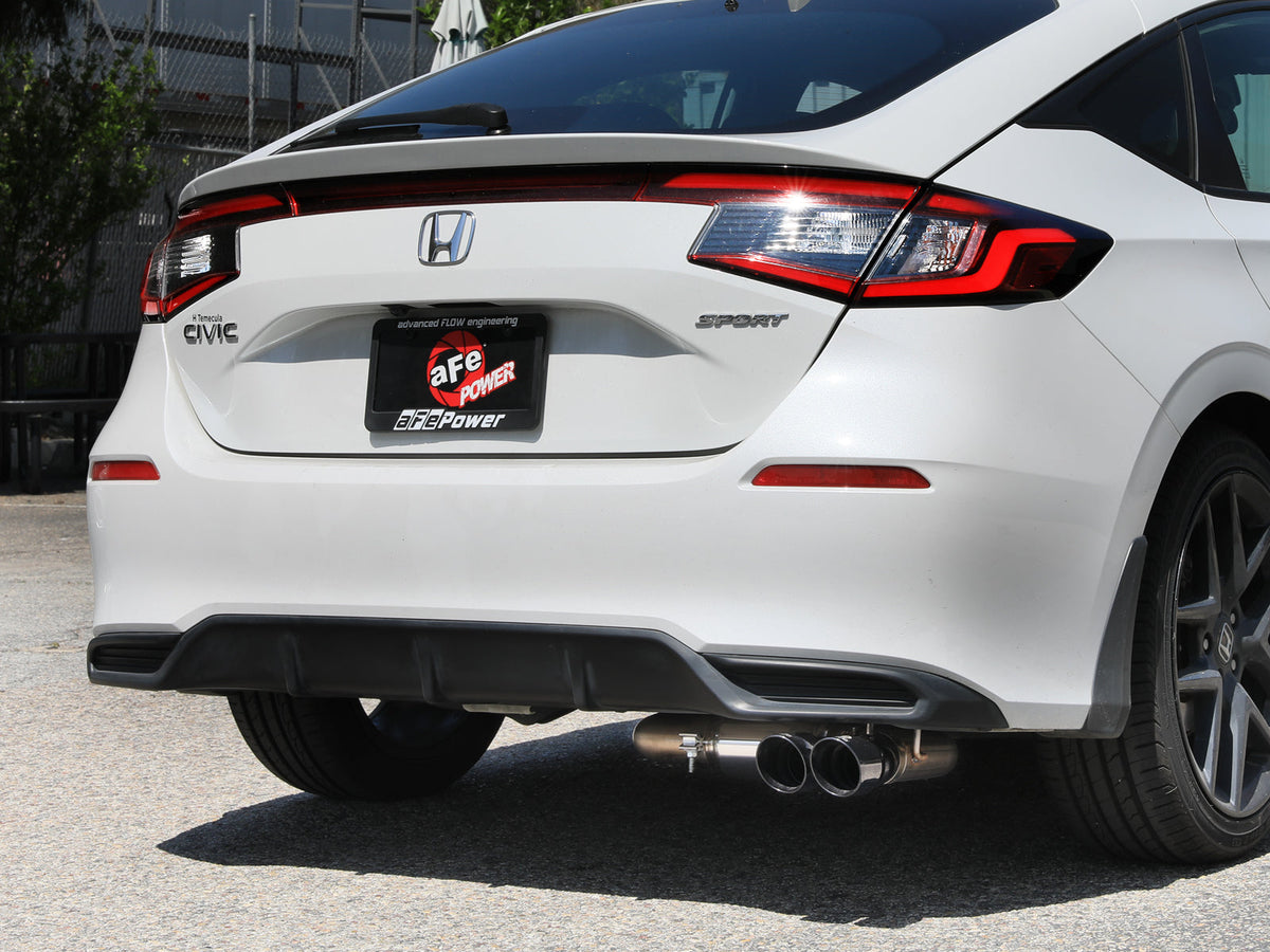 aFe POWER Takeda 2.5in 304 SS Cat-Back Exhaust w/ Black Tips 22-25 Honda Civic L4-2.0L