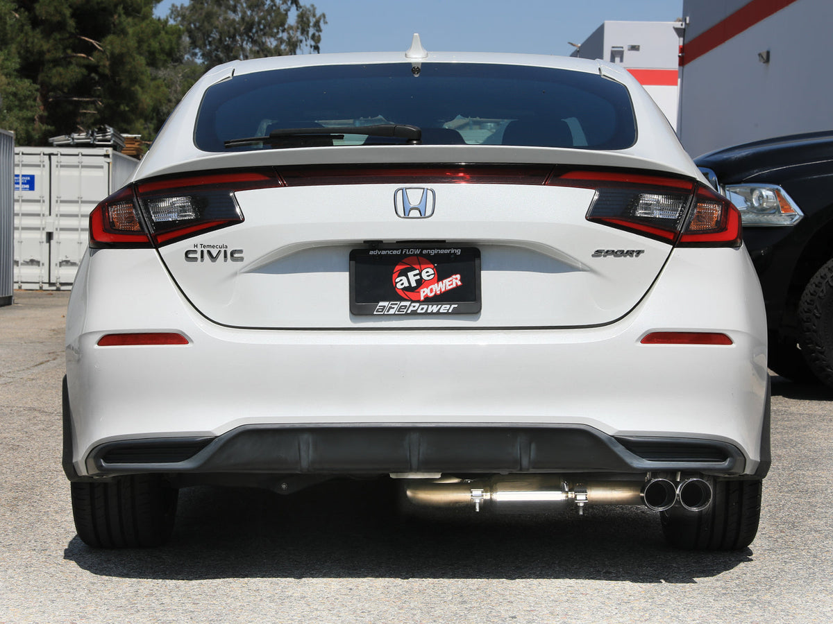 aFe POWER Takeda 2.5in 304 SS Cat-Back Exhaust w/ Black Tips 22-25 Honda Civic L4-2.0L