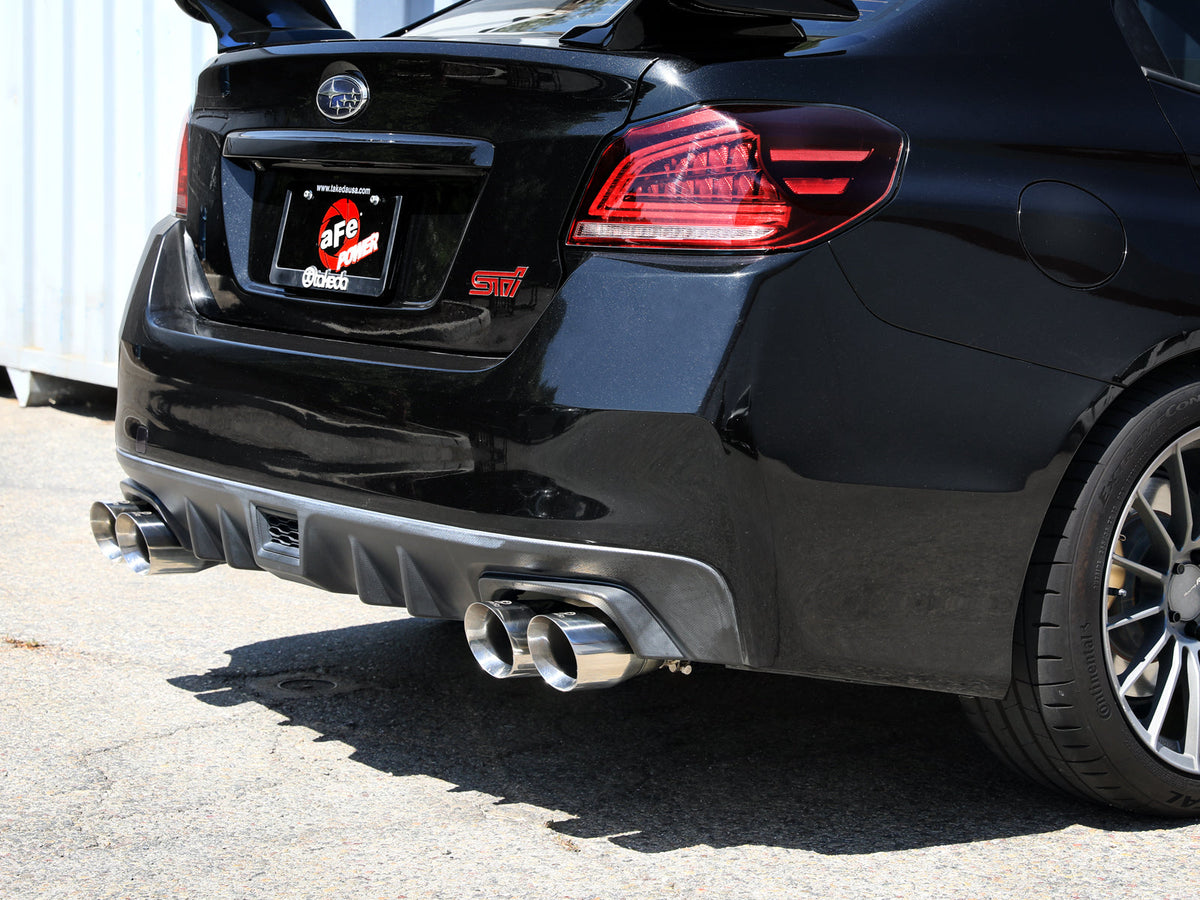 aFe Subaru WRX/STi 15-21 H4-2.0/2.5L Takeda 3in to 2-1/2in Stnlss Cat-Back Exhaust w/ Polished Tip