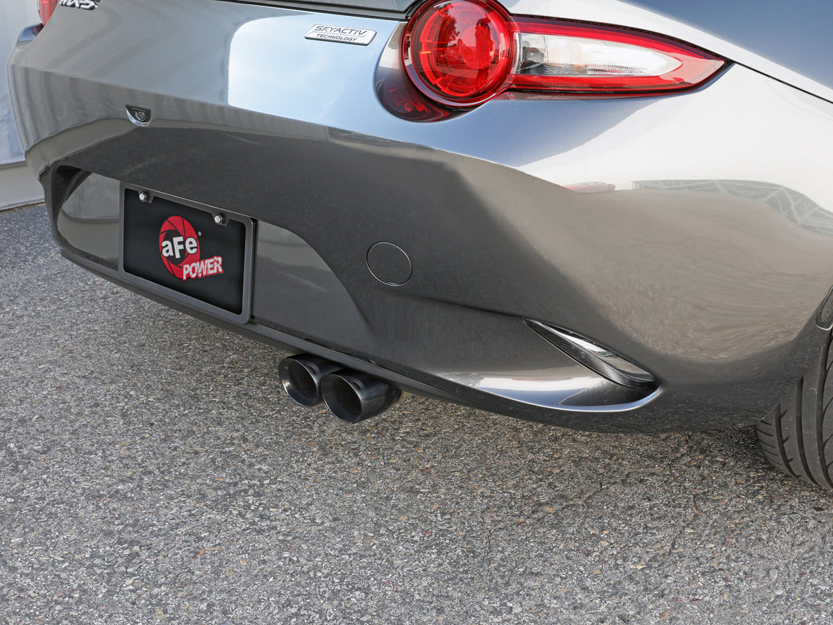aFe Takeda 2-1/2in SS-304 Cat-Back Exhausts w/ Black Tip 16-19 Mazda MX-5 Miata ND 2.0T