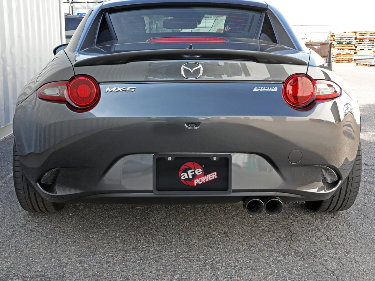 aFe Takeda 2-1/2in SS-304 Cat-Back Exhausts w/ Black Tip 16-19 Mazda MX-5 Miata ND 2.0T