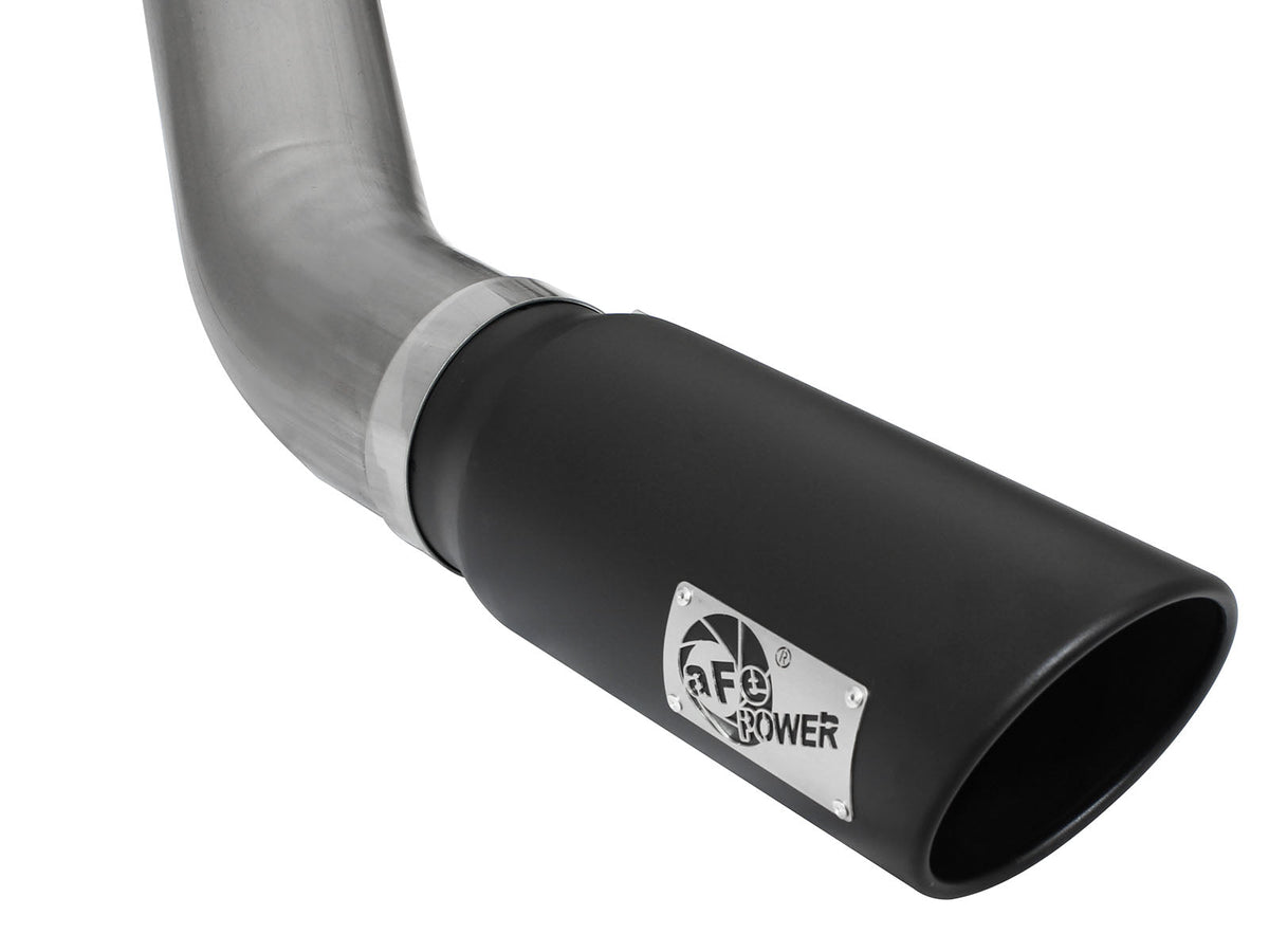 aFe MACH Force XP Exhaust Large Bore 5in DPF-Back SS 13-15 Dodge Trucks L6-6.7L (td) *Black Tip