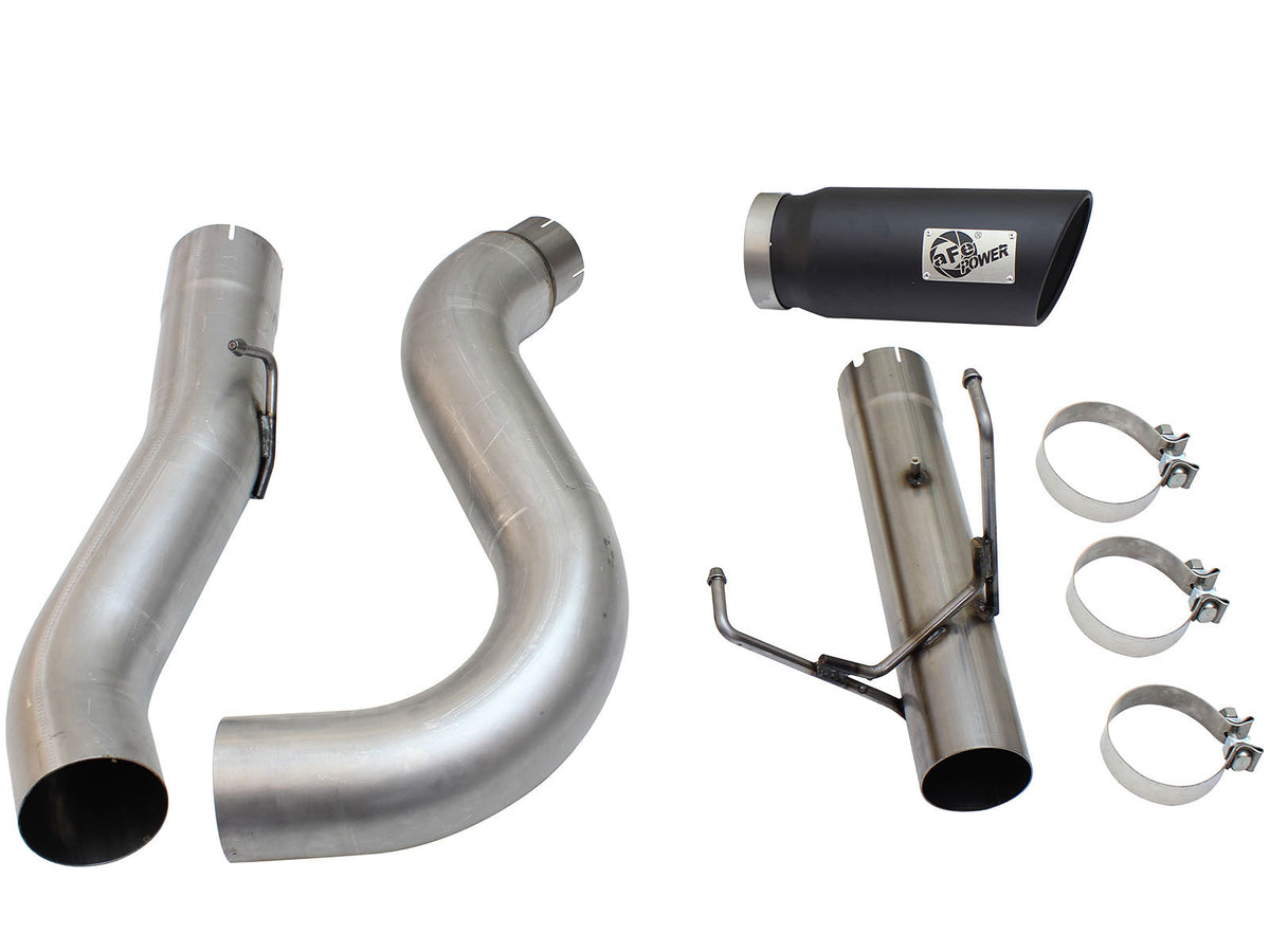 aFe MACH Force XP Exhaust Large Bore 5in DPF-Back SS 13-15 Dodge Trucks L6-6.7L (td) *Black Tip