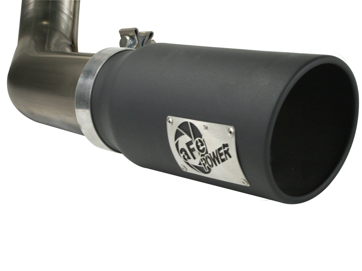 aFe MACH Force XP Exhaust Cat-Back SS-409 4in Black Tip 11-12 Ford F-150 EcoBoost V6-3.5L (tt)