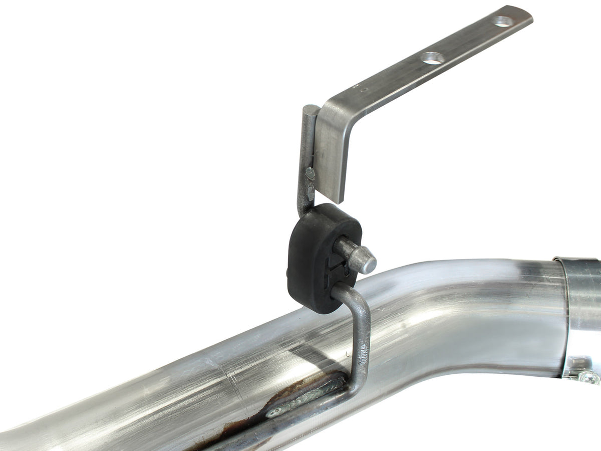 aFe MACH Force XP Exhaust 4inch DP-Back All SS 2011-14 GM Diesel Trucks V8-6.6L LML Black Tips