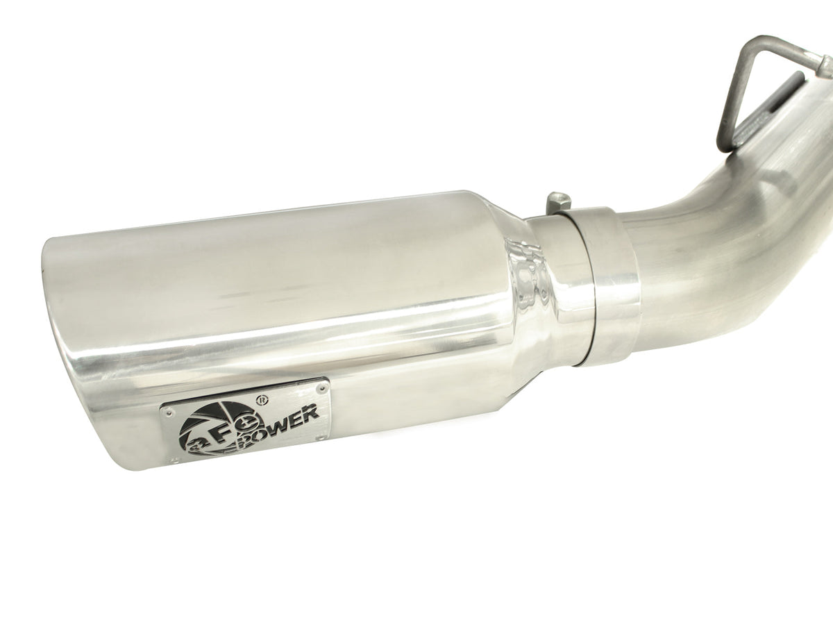 aFe MACH Force XP Exhaust 4inch DP-Back All SS 2011-14 GM Diesel Trucks V8-6.6L LML Polished
