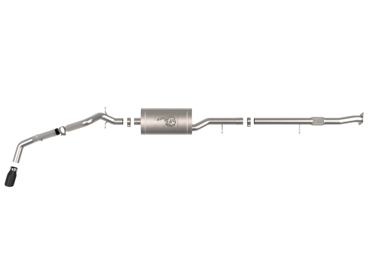 aFe 23-25 GM Colorado/Canyon L4-2.7L (t) Apollo GT Series 3in 409 SS Cat-Back Exhaust w/ Blk Tip