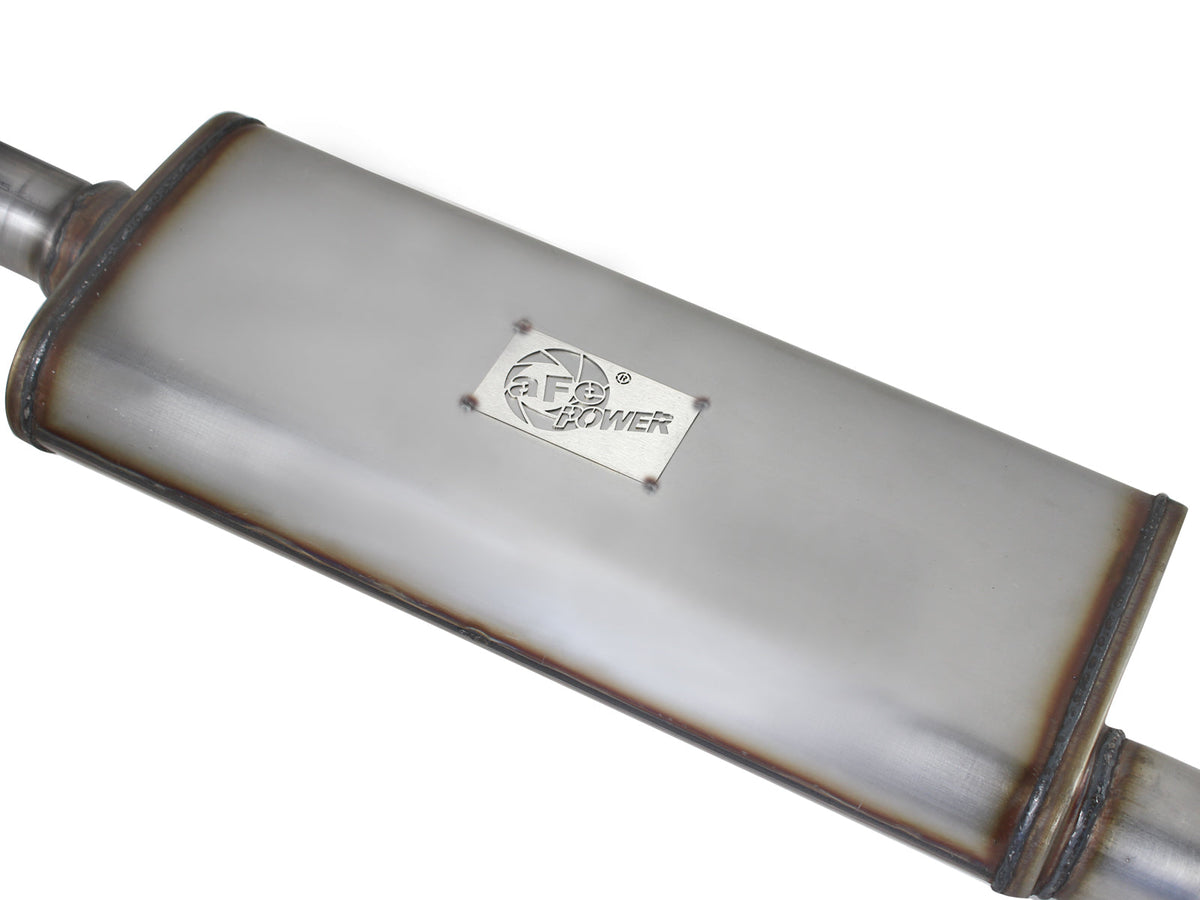 aFe MACH Force XP Exhaust Cat-Back 3in SS-409 Hi-Tuck inRBin 12-14 Jeep Wrangler Unlimited V6 4Dr