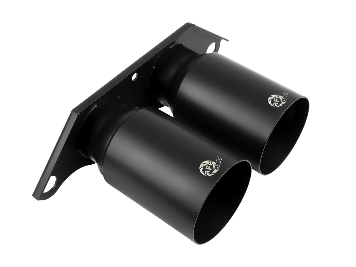 aFe Power Mach Force Xp 4in 304 SS Bolt-On Exhaust Tips Satin Black 14-19 Porsche 911 GT3 3.8L/4.0L