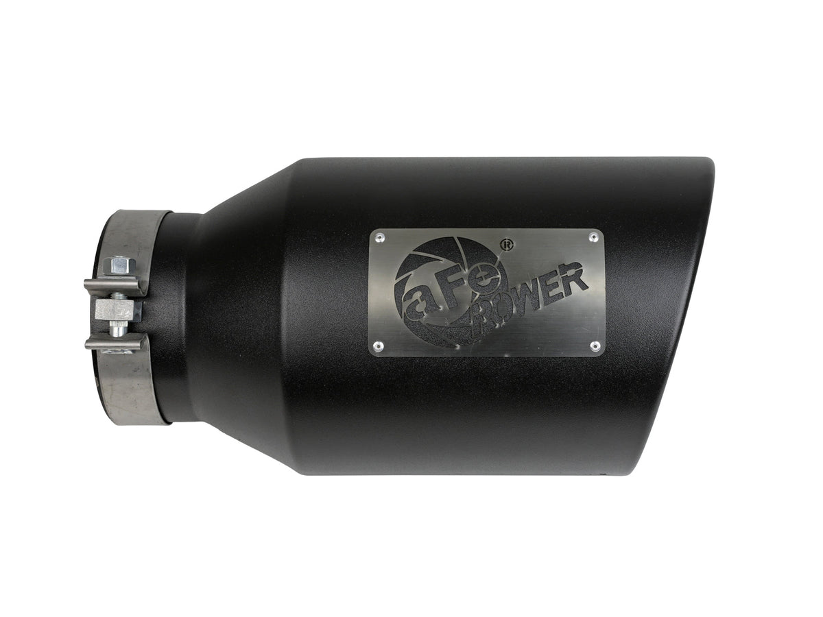aFe Power Universal 5in Inlet 8in Outlet MACH Force-XP Clamp-On Exhaust Tip - Black