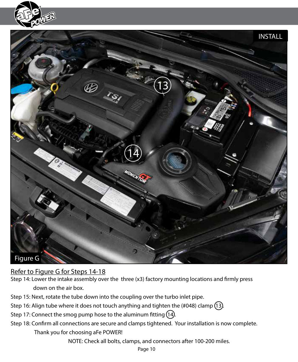 aFe Momentum GT Cold Air Intake System w/ Pro DRY S Media - 15-18 Volkswagen Golf R