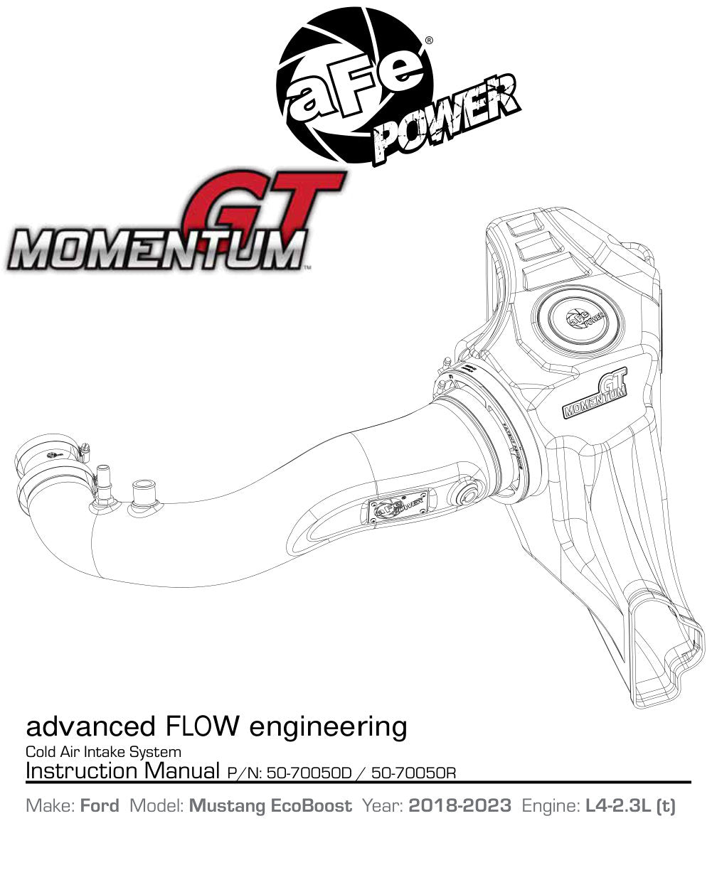 aFe Momentum GT CAIS w/ Pro 5R Media 18-19 Ford Mustang L4-2.3L (t) EcoBoost
