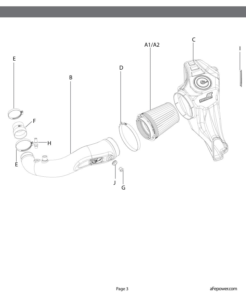 aFe Momentum GT CAIS w/ Pro 5R Media 18-19 Ford Mustang L4-2.3L (t) EcoBoost