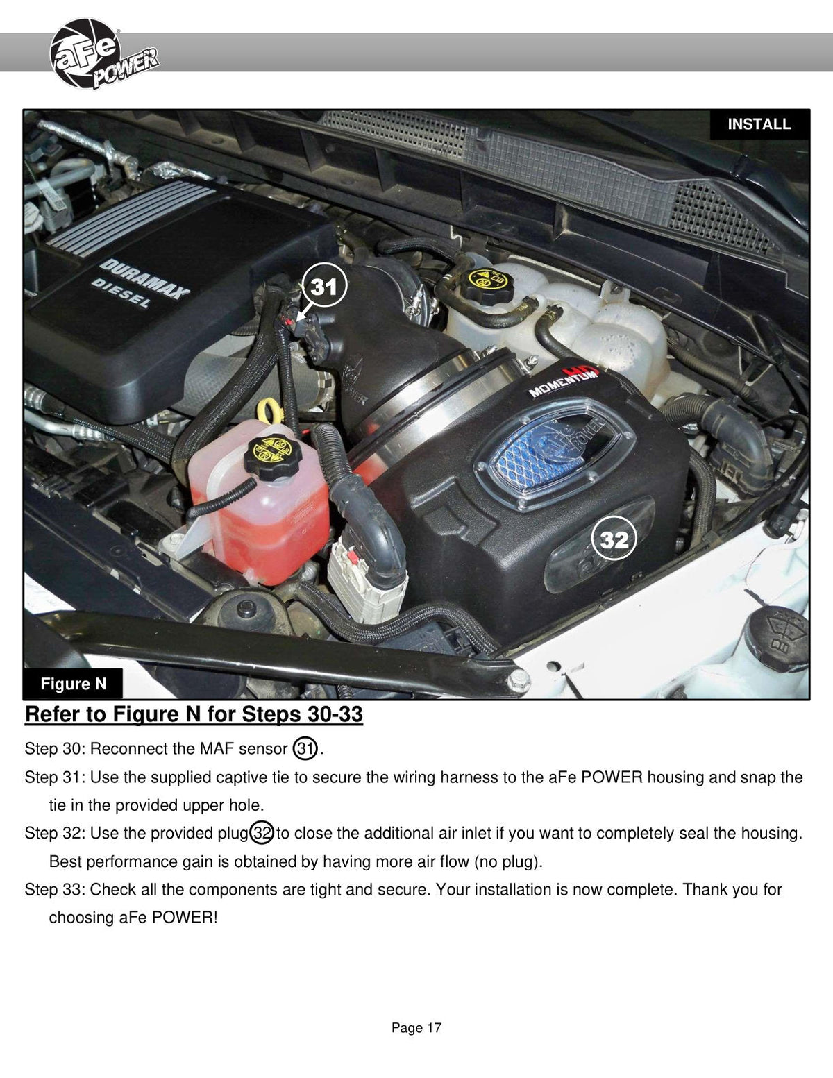 aFe Momentum HD Cold Air Intake System w/Pro Dry S Filter 2020 GM 1500 3.0 V6 Diesel