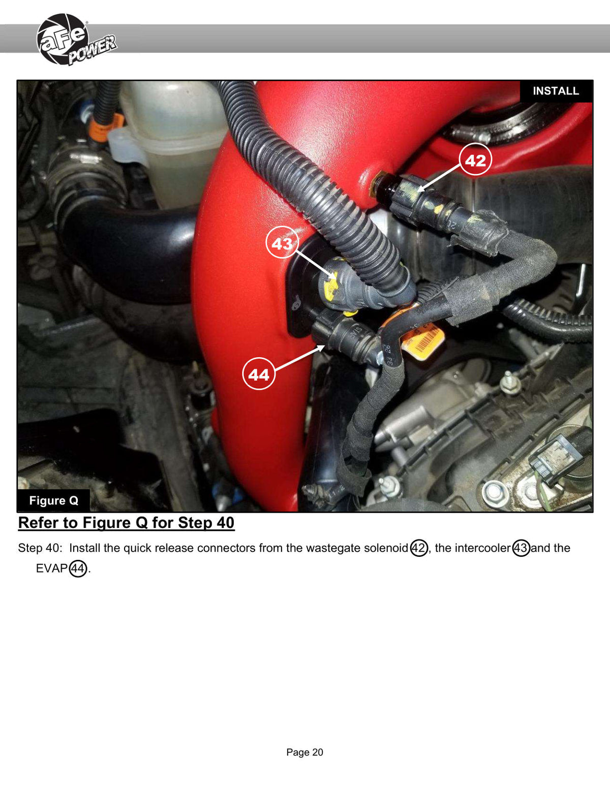 aFe Momentum GT Red Pro Dry S Cold Air Intake System 20-23 Ford Explorer ST V6-3.0L TT