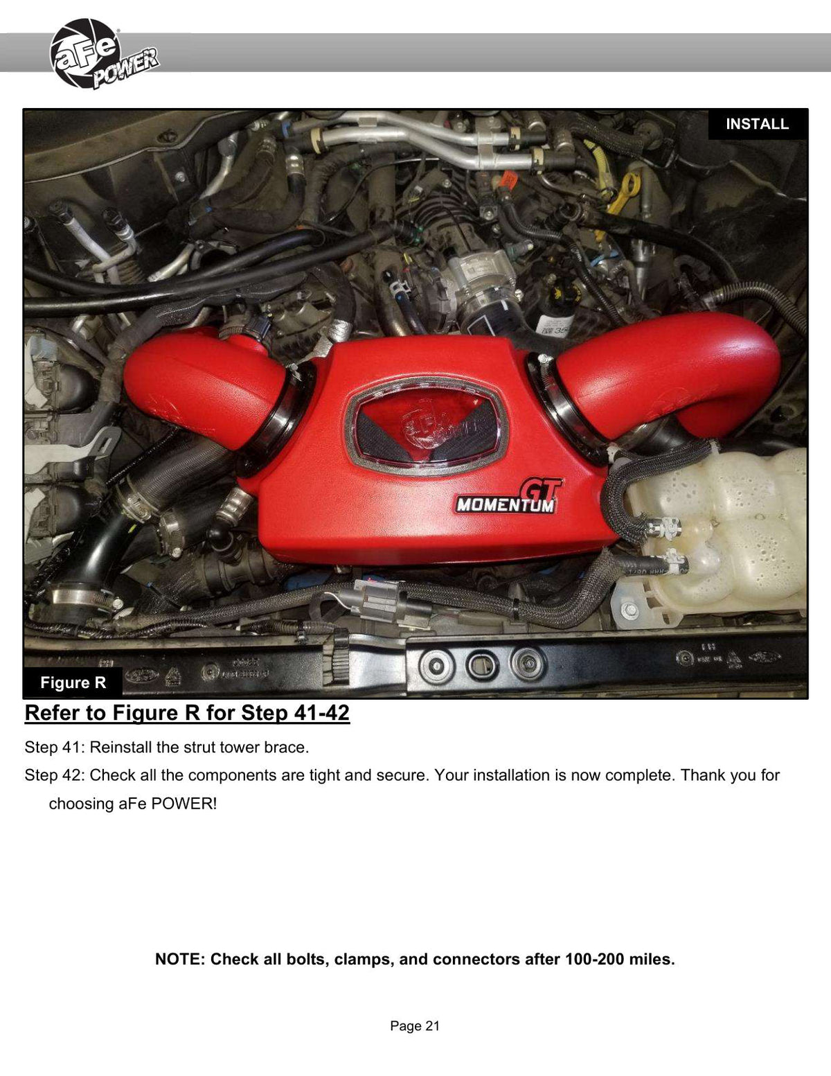 aFe Momentum GT Red Pro Dry S Cold Air Intake System 20-23 Ford Explorer ST V6-3.0L TT