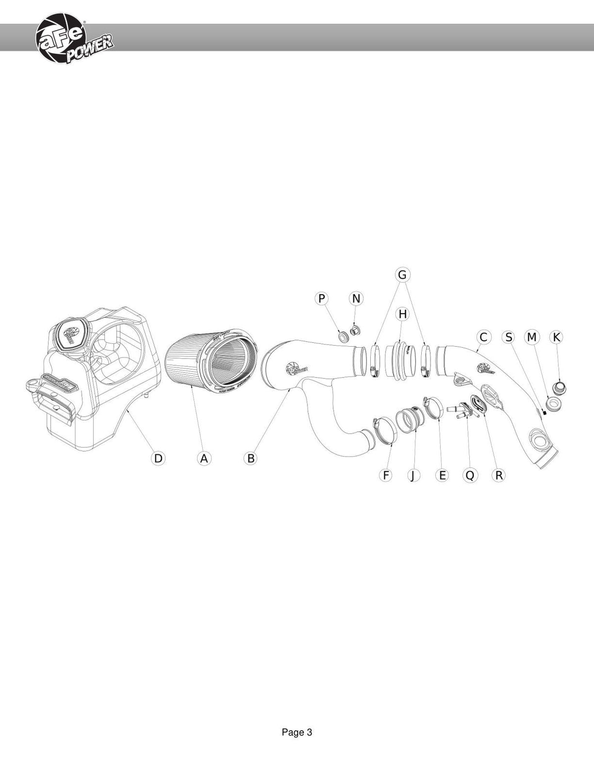 aFe Momentum Sealed Intake Ford Ranger Raptor 24-25 V6-3.0L (tt)