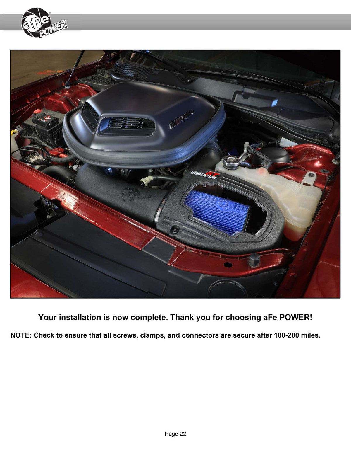 aFe 11-23 Dodge Challenger V8 5.7L Momentum GT Cold Air Intake System w/ Pro DRY S Filter