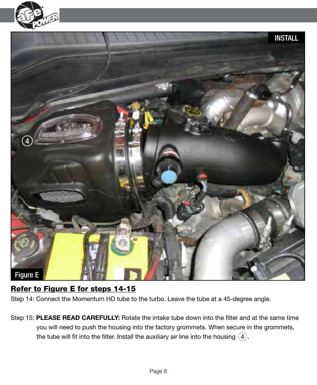 aFe Momentum HD PRO 10R Stage-2 Si Intake 08-10 Ford Diesel Trucks V8-6.4L (td)