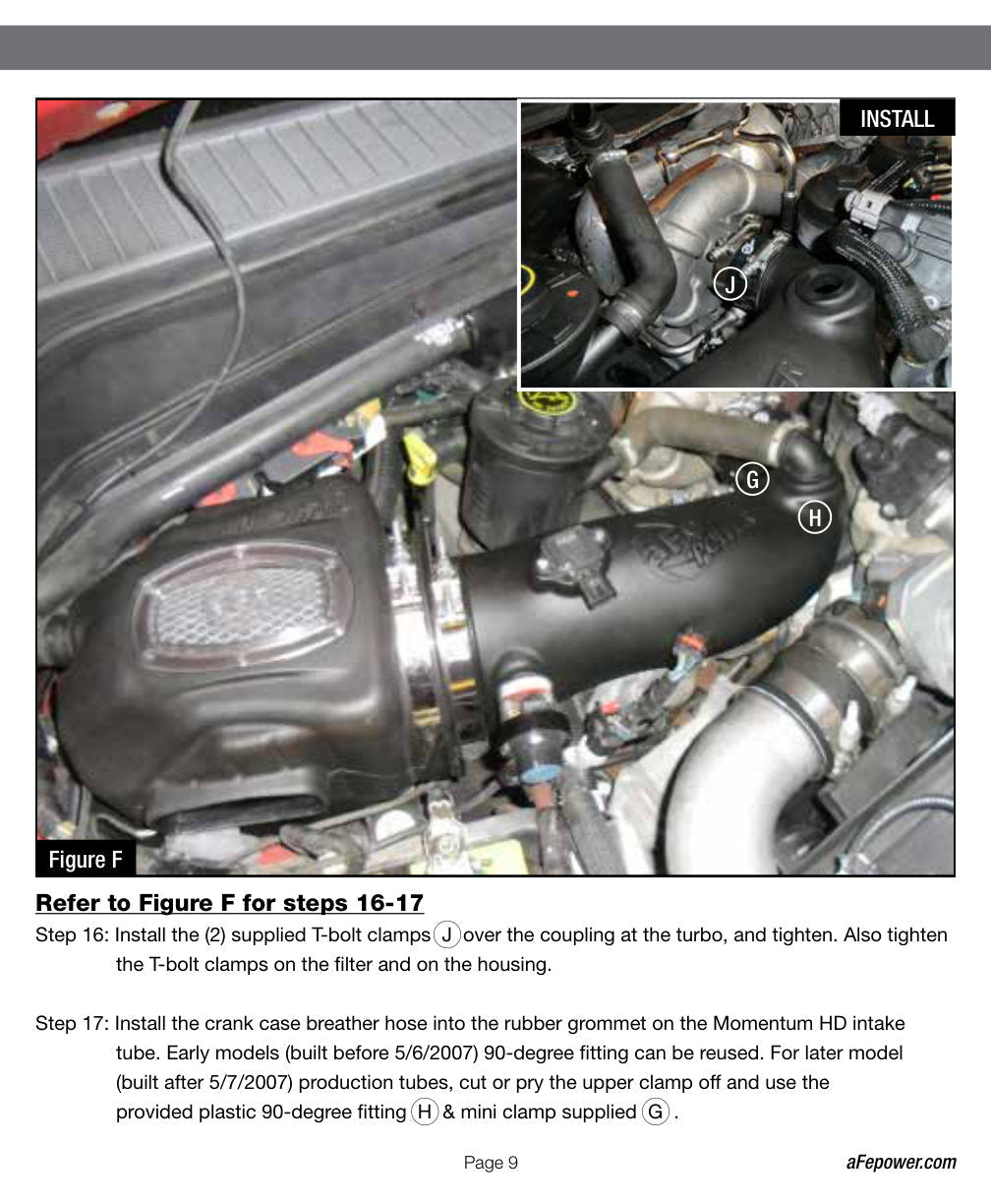 aFe Momentum HD PRO 10R Stage-2 Si Intake 08-10 Ford Diesel Trucks V8-6.4L (td)