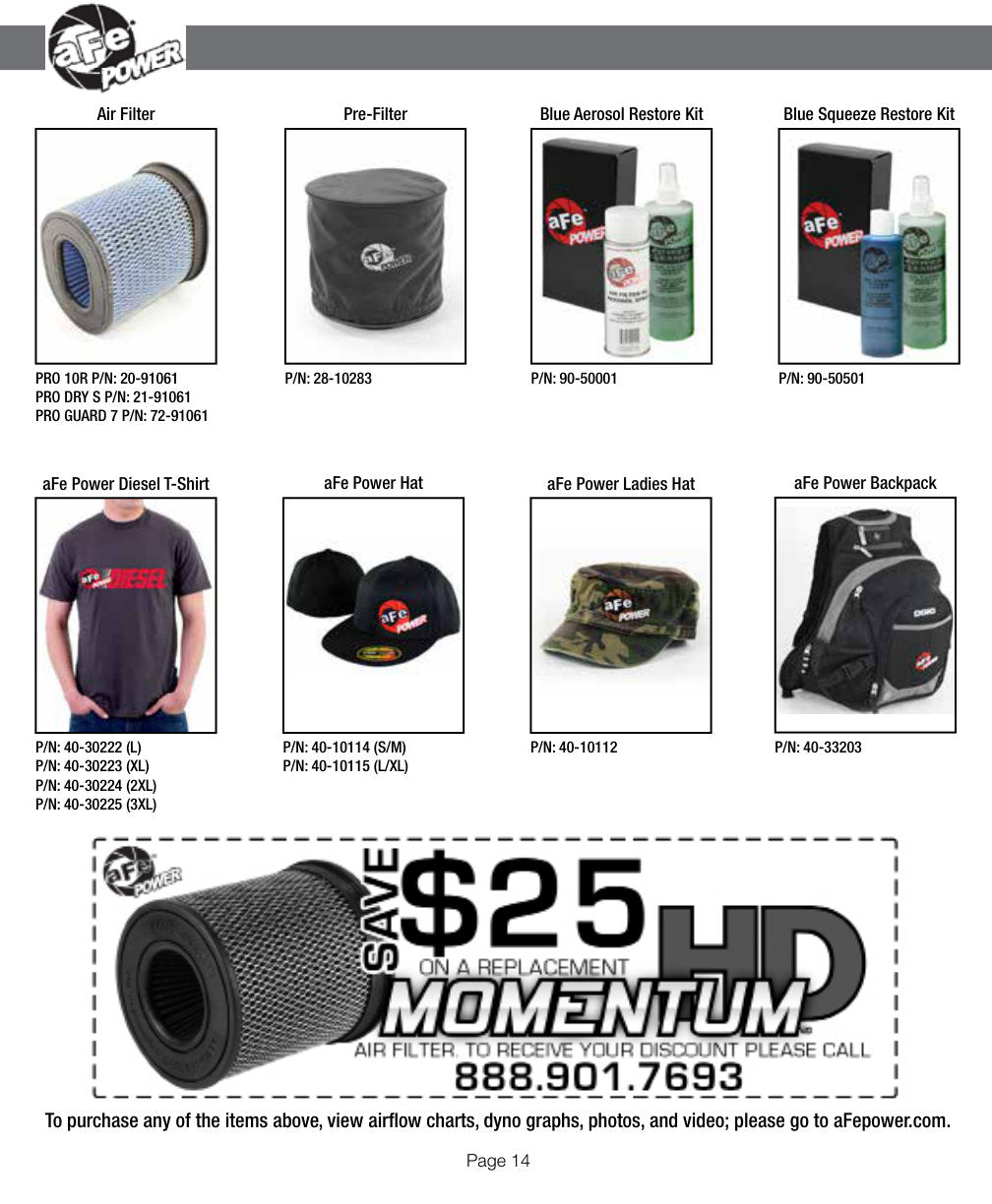aFe Momentum HD PRO 10R Stage-2 Si Intake 08-10 Ford Diesel Trucks V8-6.4L (td)