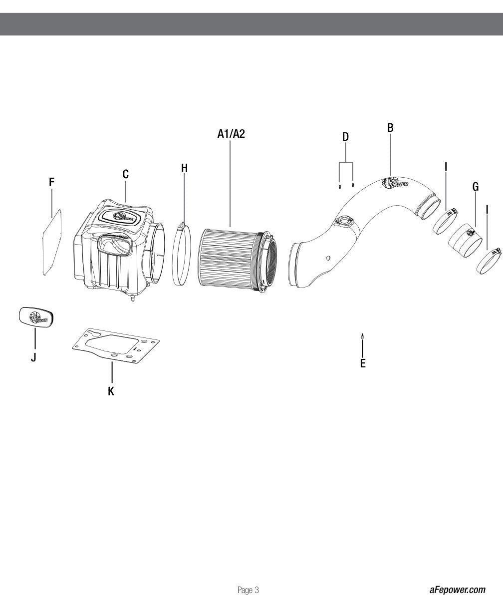 aFe Momentum HD PRO 10R Stage-2 Si Intake 04.5-05 GM Diesel Trucks V8-6.6L LLY