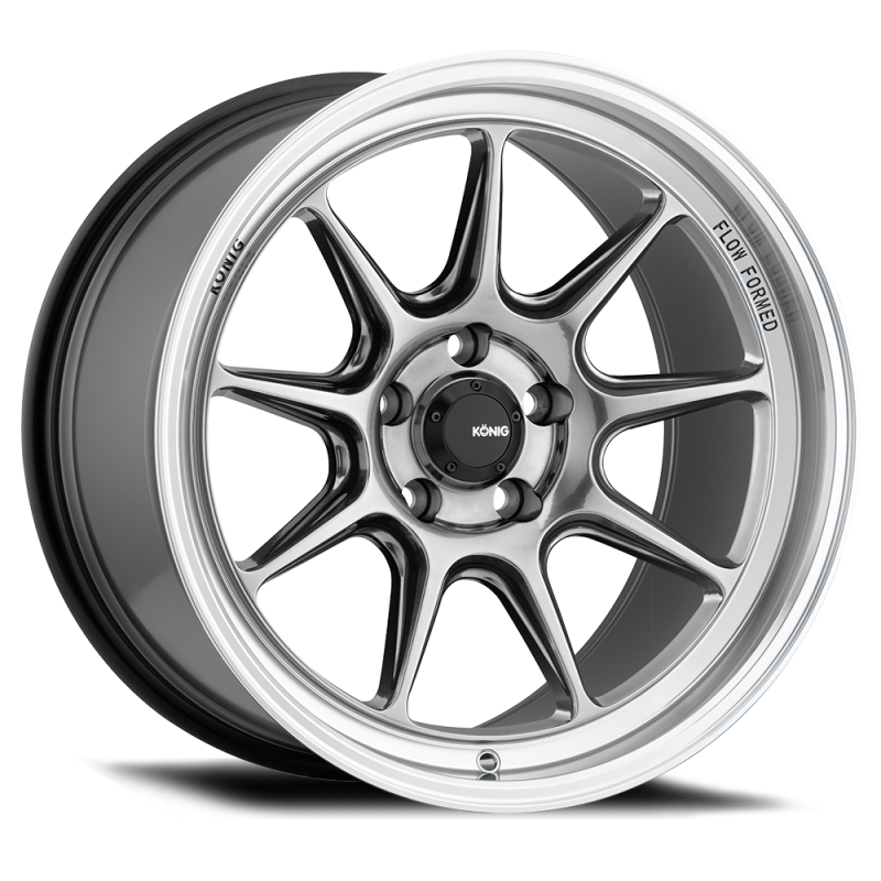 Konig Countergram Hyper Chrome / Machined Lip | 18x8.5" +35mm | 5x120mm Wheel