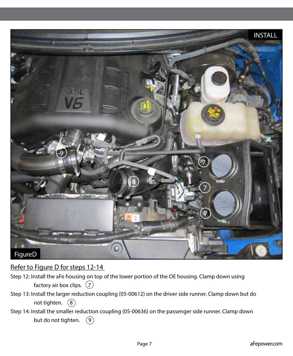 aFe MagnumFORCE Intakes Stage-2 Pro DRY S 11 Ford F-150 V6 3.5L (tt) EcoBoost