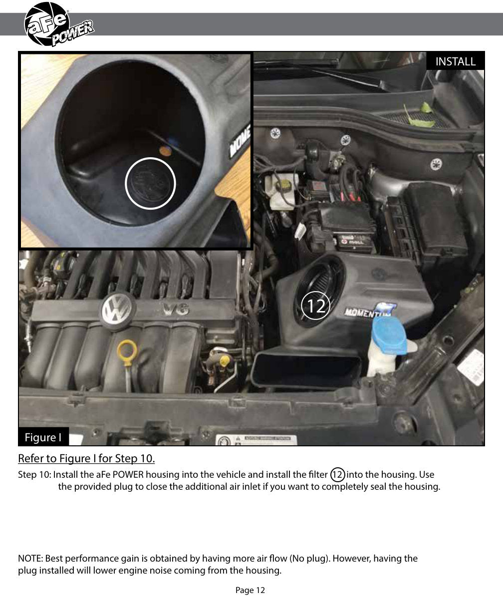 aFe Momentum GT Pro DRY S Air Intake System 2018 Volkswagen Atlas V6-3.6L