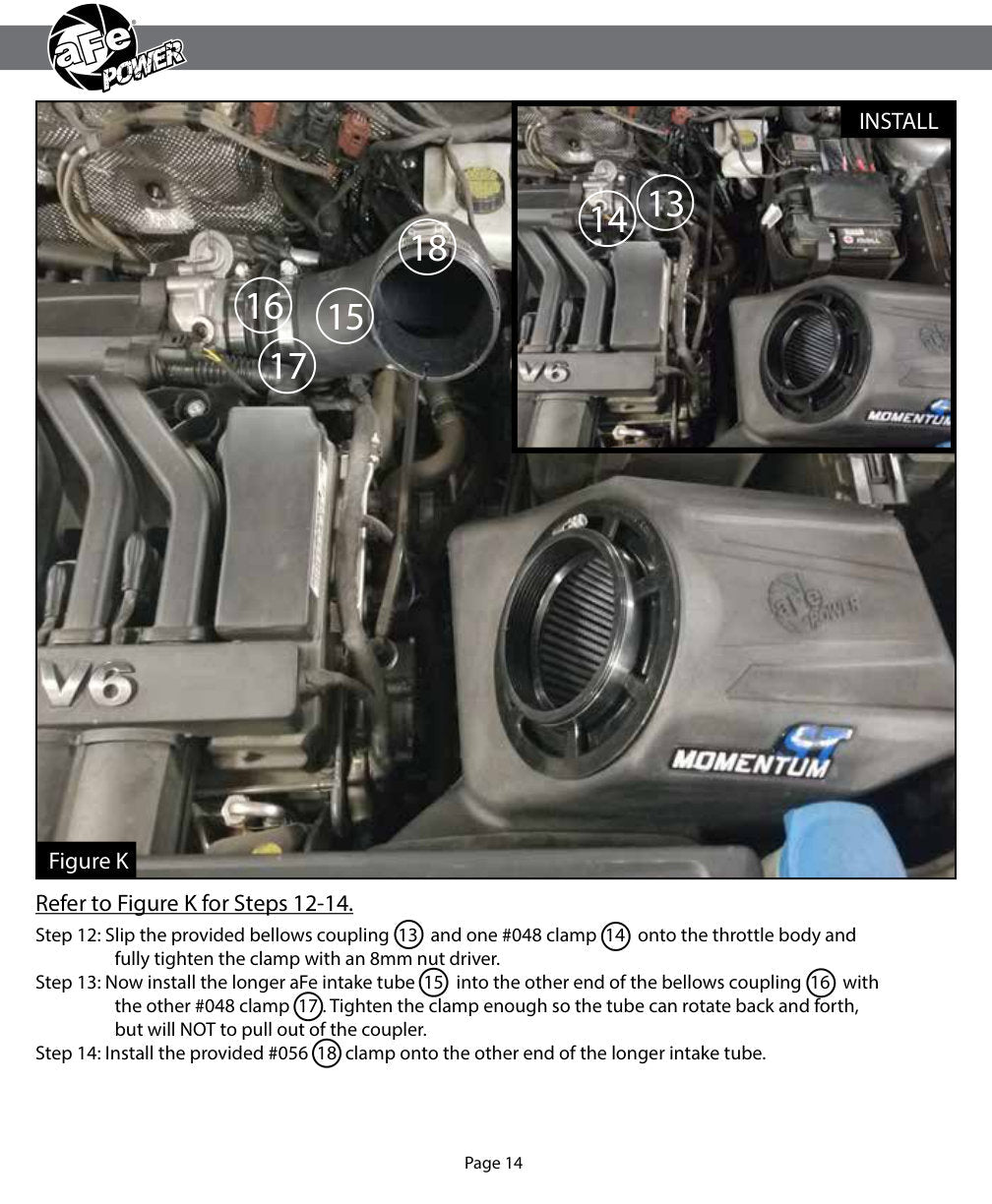 aFe Momentum GT Pro DRY S Air Intake System 2018 Volkswagen Atlas V6-3.6L