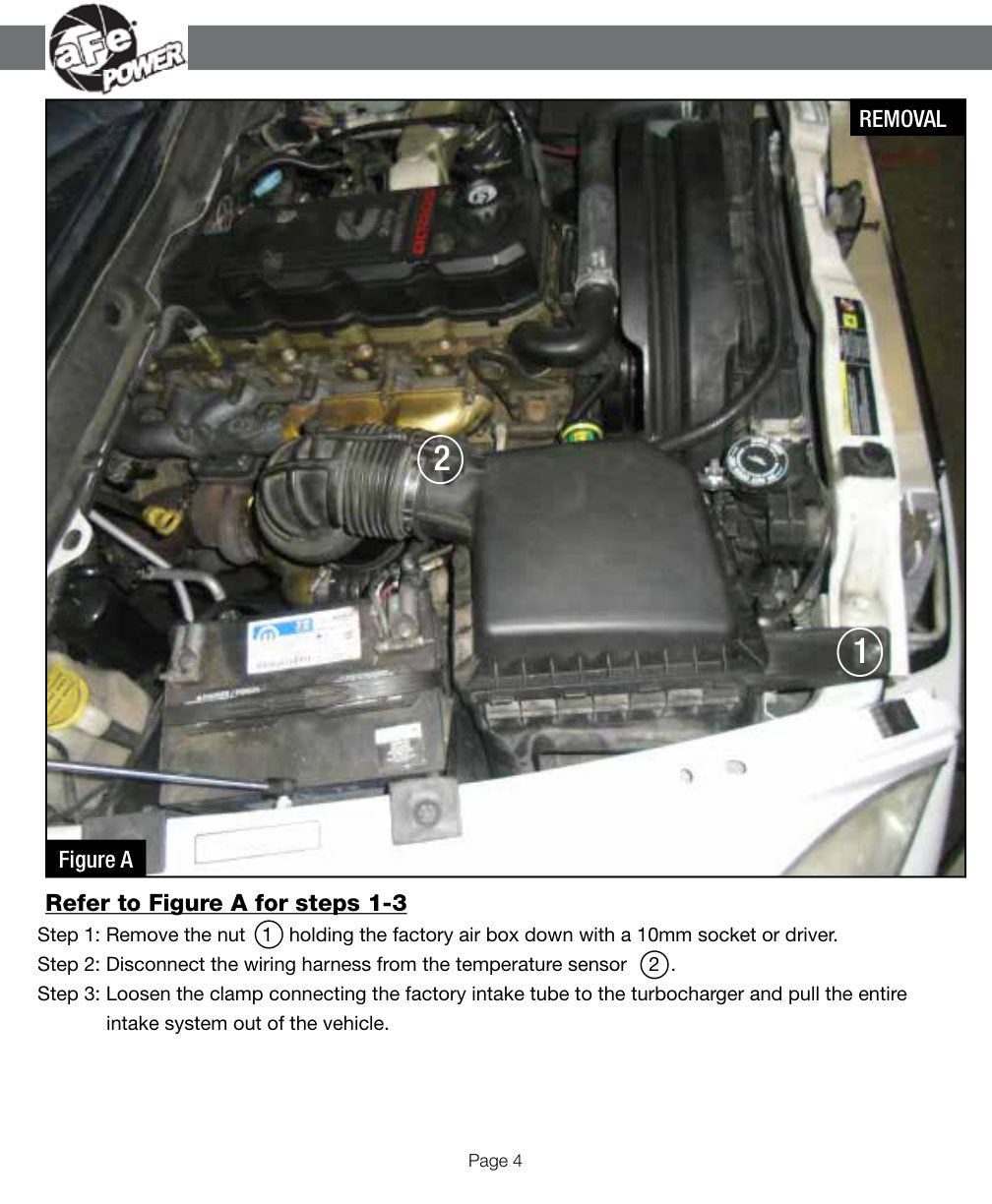 aFe Momentum HD PRO Dry S Stage-2 Intake System Dodge Diesel Trucks 03-07 L6 (Use afe51-72002-E)