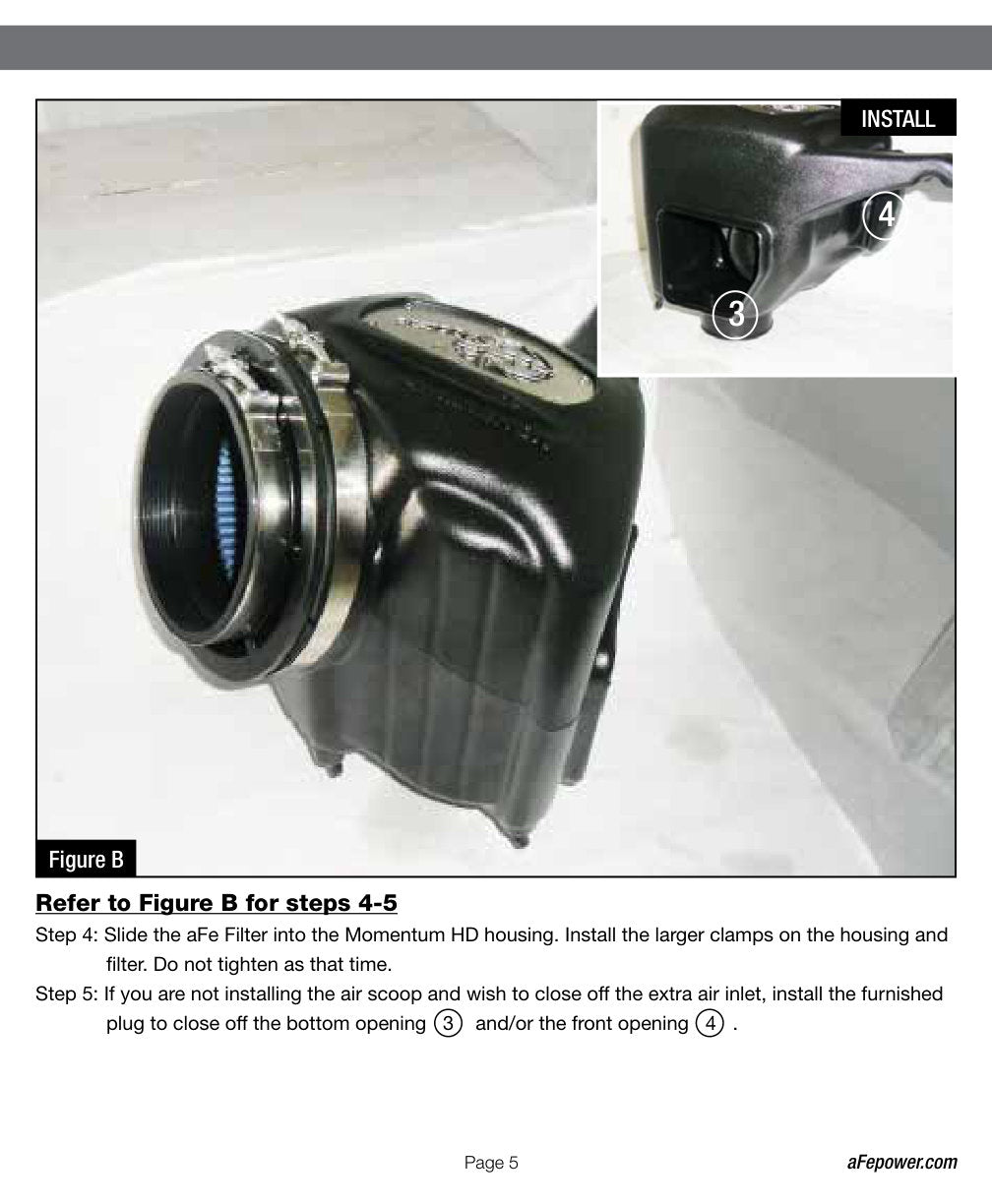 aFe Momentum HD PRO Dry S Stage-2 Intake System Dodge Diesel Trucks 03-07 L6 (Use afe51-72002-E)