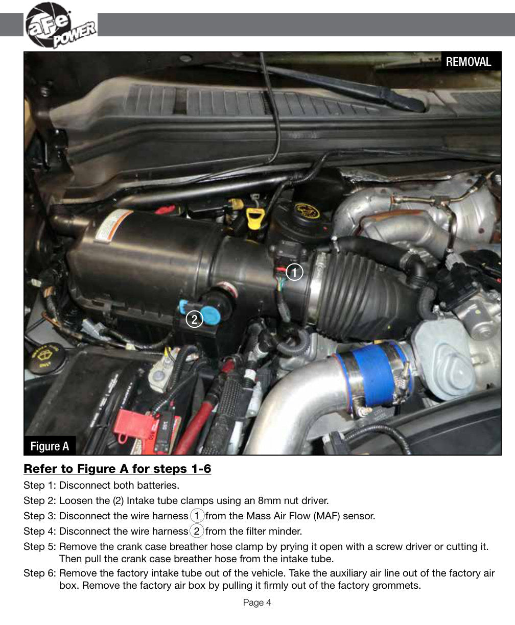 aFe Momentum HD Pro DRY S Stage-2 Si Intake 08-10 Ford Diesel Trucks V8-6.4L (See afe51-73004-E)