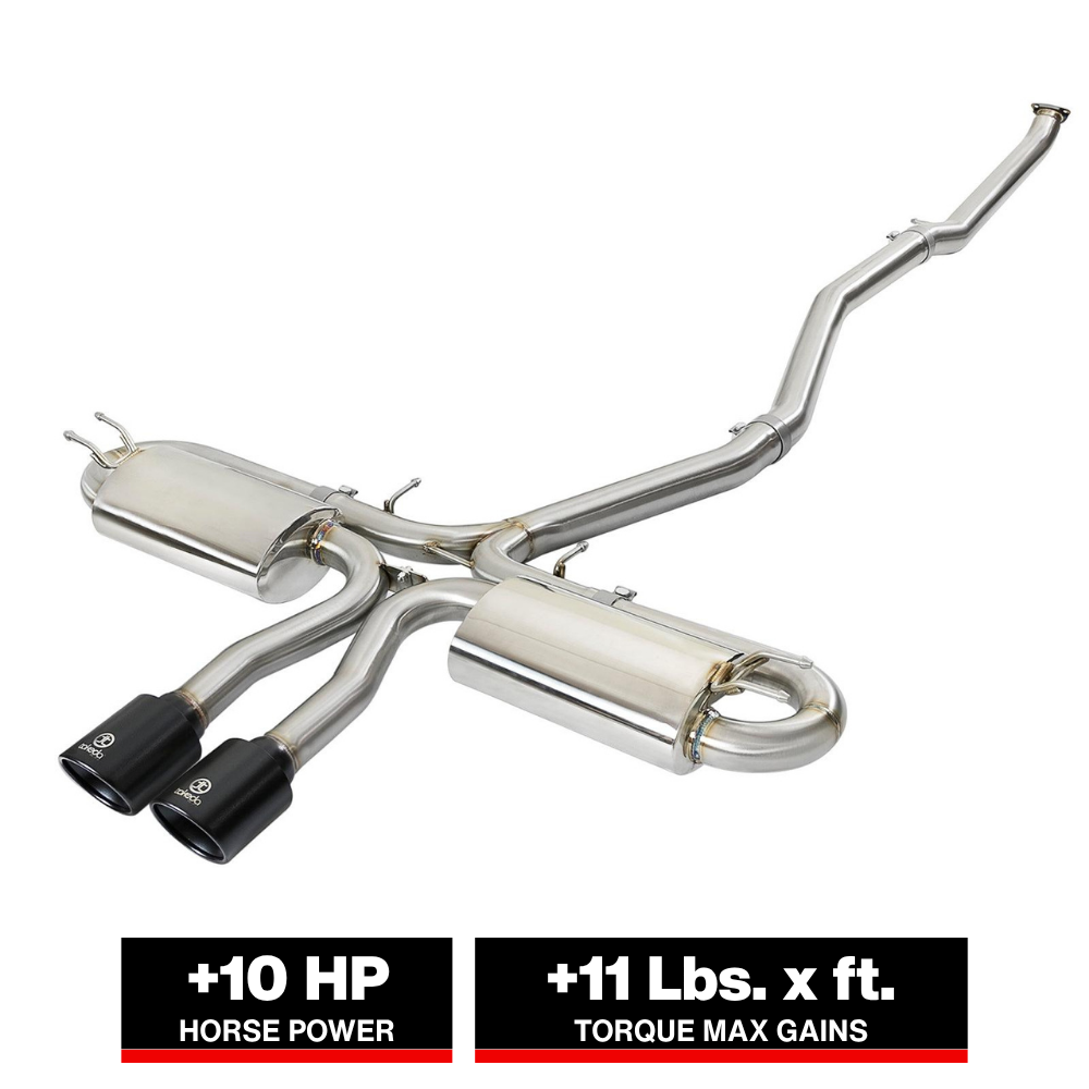 aFe Takeda 3in 304 SS Cat-Back Exhaust System w/ Black Tips 2017+ Honda Civic Si (4dr) I4 1.5L (t)