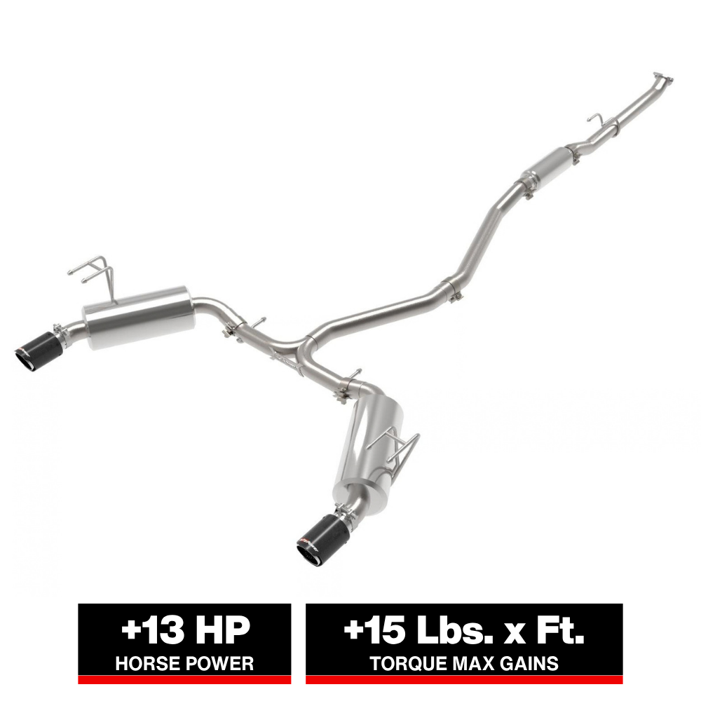aFe Takeda 2.5in 304 SS Cat-Back Exhaust System w/CF Tips 2022+ Honda Civic L4-1.5L (t)