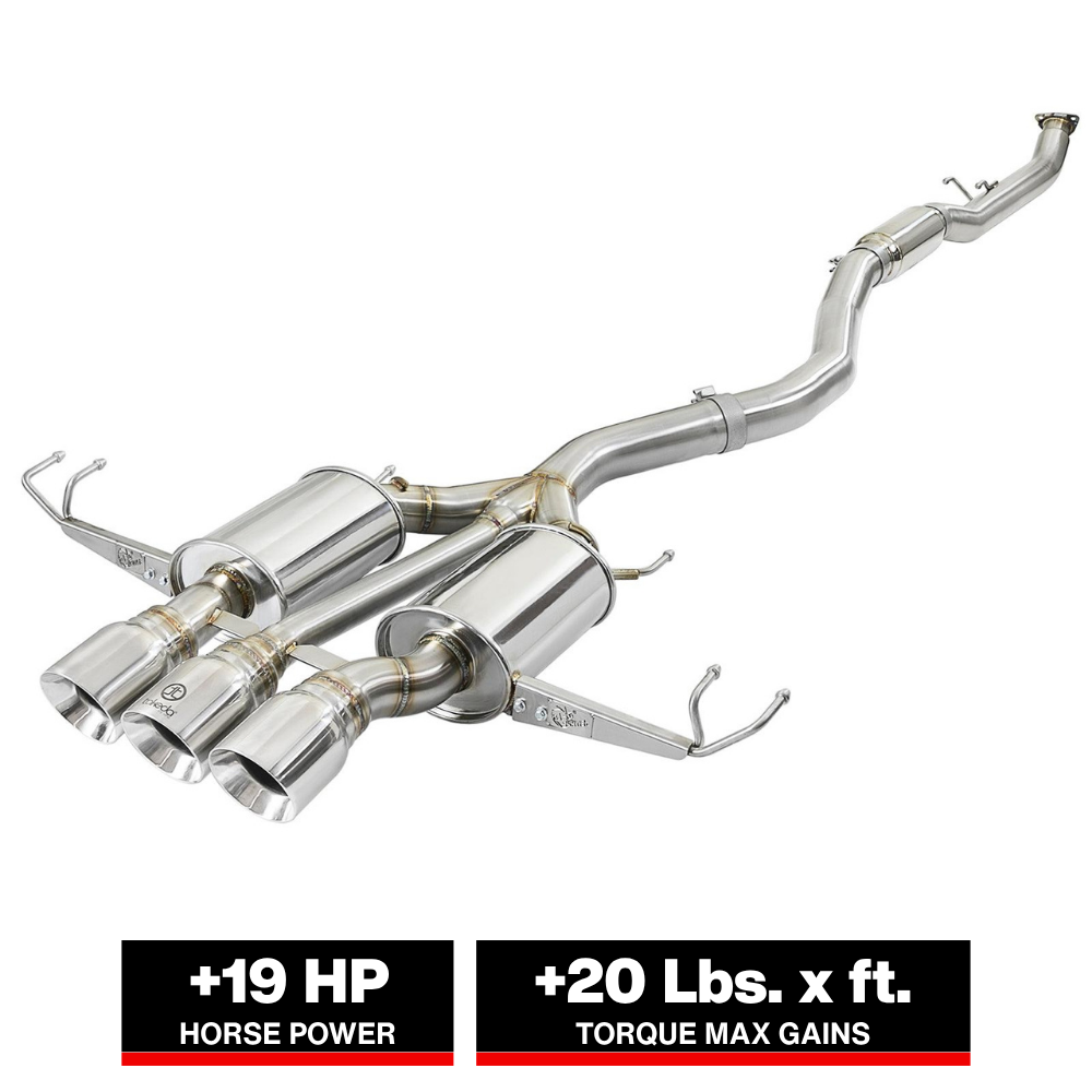 aFe Takeda 3in 304 SS Cat-Back Exhaust w/ Tri-Black Tips 17-18 Honda Civic Type R L4 2.0L (t)