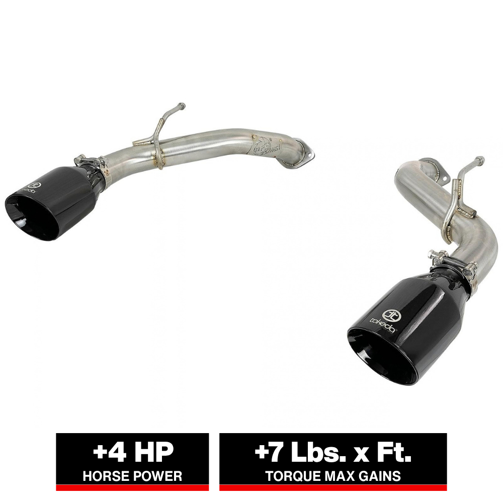 aFe POWER Takeda 2.5in 304 SS Axle-Back Exhaust w/ Black Tips 17-19 Infiniti Q60 V6-3.0L (tt)