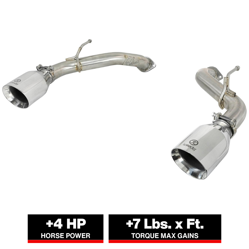 aFe Takeda 2.5in 304 SS Axle-Back Exhaust w/ Carbon Fiber Tips 16-19 Infiniti Q50 V6-3.0L (tt)
