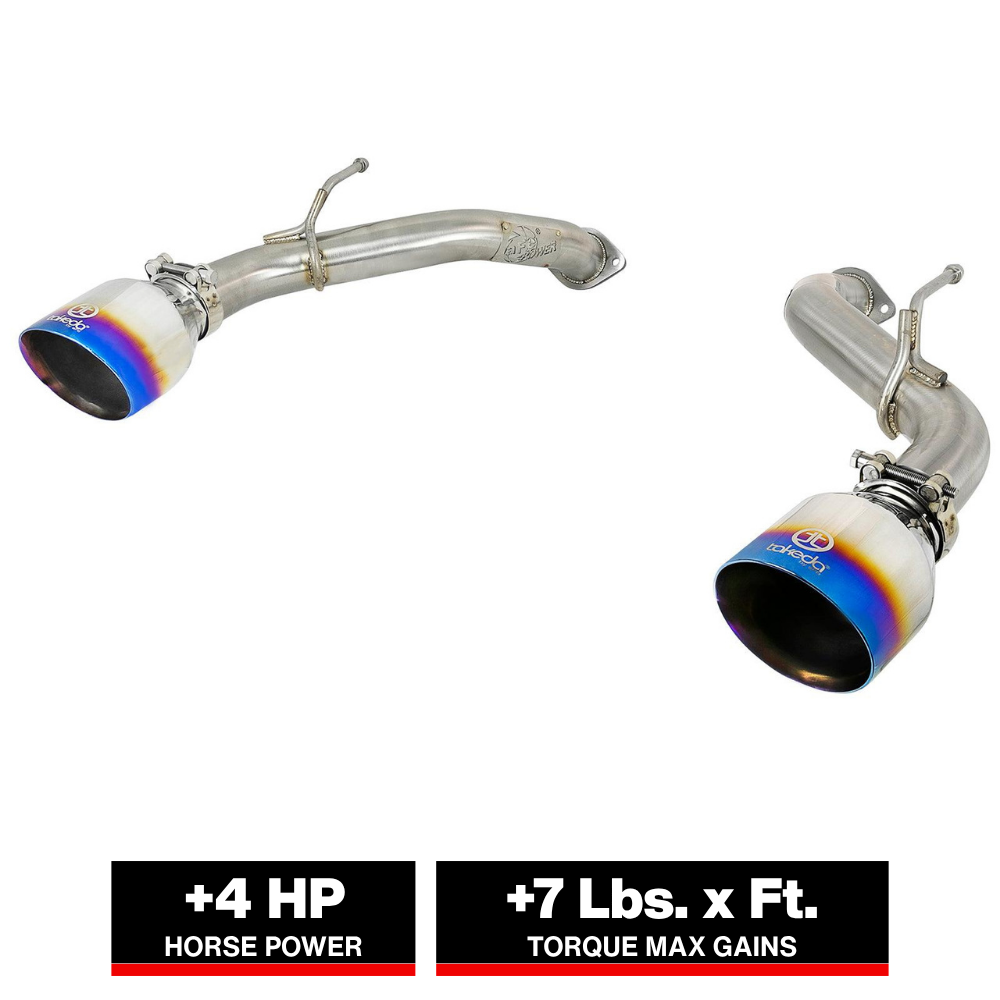 aFe Takeda 2.5in 304 SS Axle-Back Exhaust w/ Blue Flame Tips 16-18 Infiniti Q50 V6-3.0L (tt)