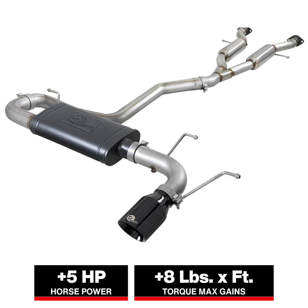 aFe Large Bore HD 3in 304 SS Cat-Back Exhaust w/ Black Tips 14-19 Jeep Grand Cherokee (WK2) V6-3.6L
