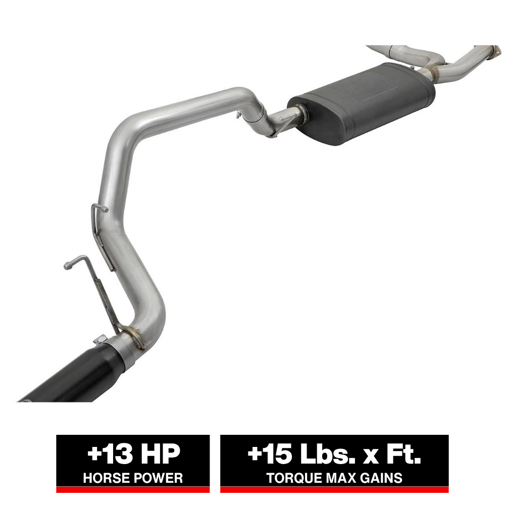 aFe MACHForce XP 3in 304 SS Cat-Back Exhausts w/ Black Tips 10-17 Nissan Patrol (Y62) V8-5.6L