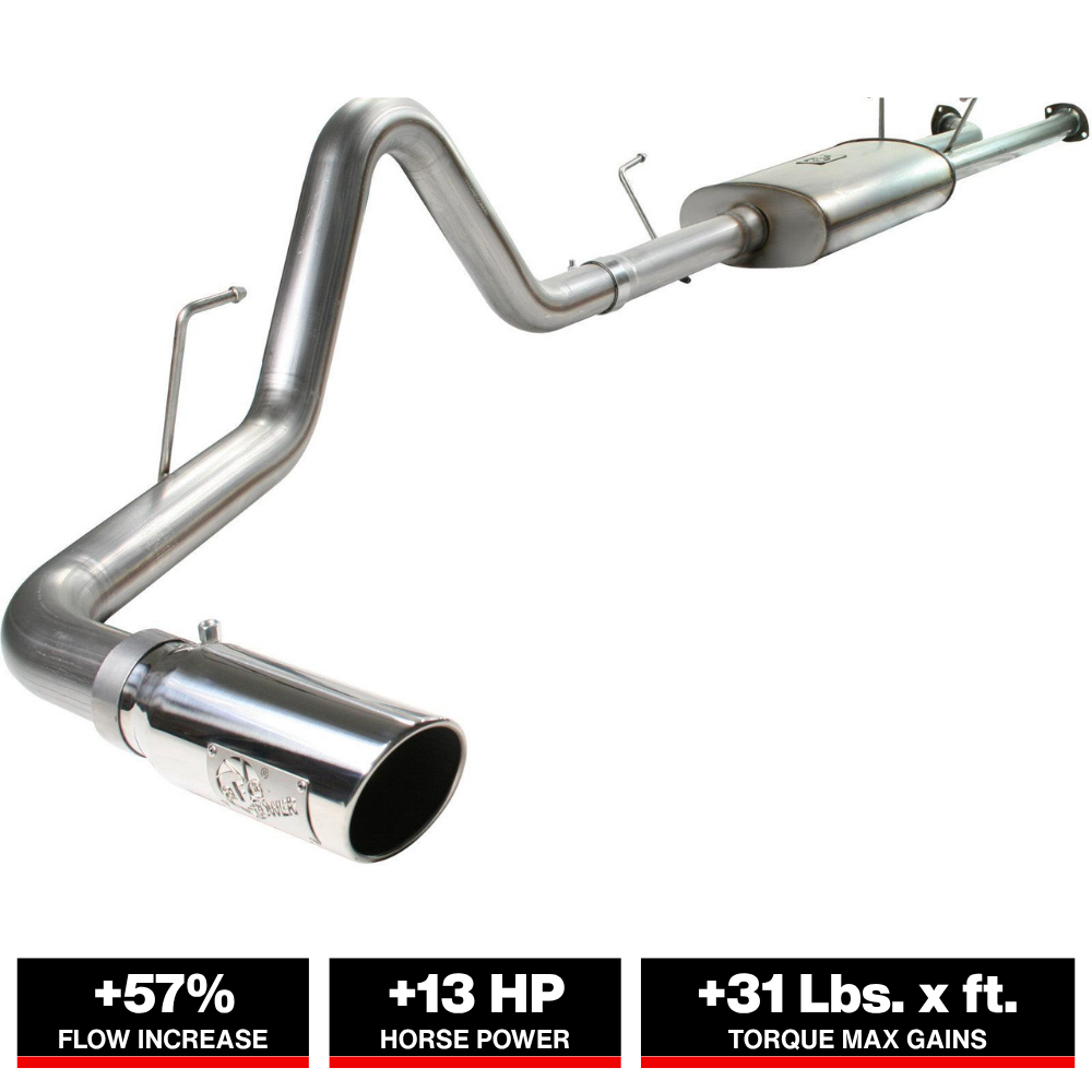 aFe MACHForce XP Exhaust Cat-Back SS-409 07-09 Toyota Tundra V8-5.7L w/ Polished Tip