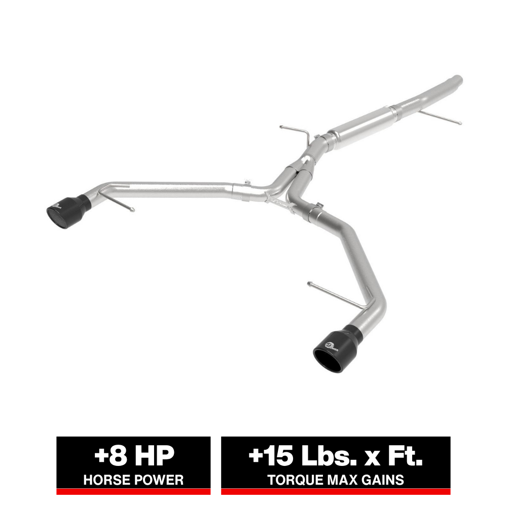 aFe 17-19 Audi A4 (L4-2.0L) MACH Force-Xp Stainless Steel Axle-Back Exhaust System - Black Tip