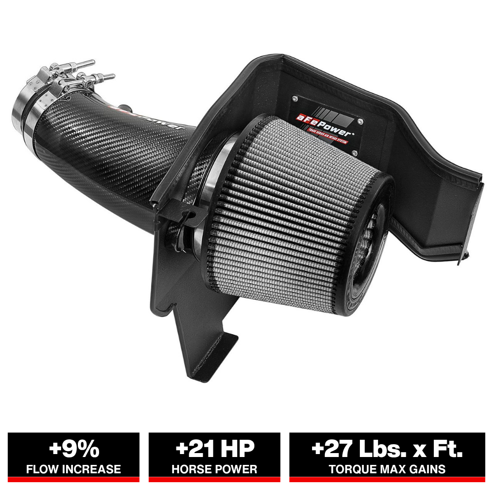aFe POWER Magnum FORCE Carbon Fiber Stage 2 Pro Dry S CAIS - 11-18 Dodge Challenger/Charger V8-6.4L