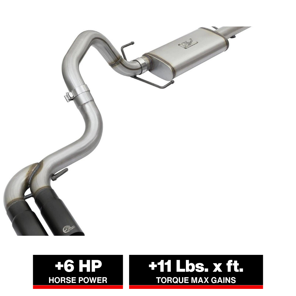 aFe Rebel Series 3in Stainless Steel Cat-Back Exhaust System w/Black Tips 07-14 Toyota FJ Cruiser
