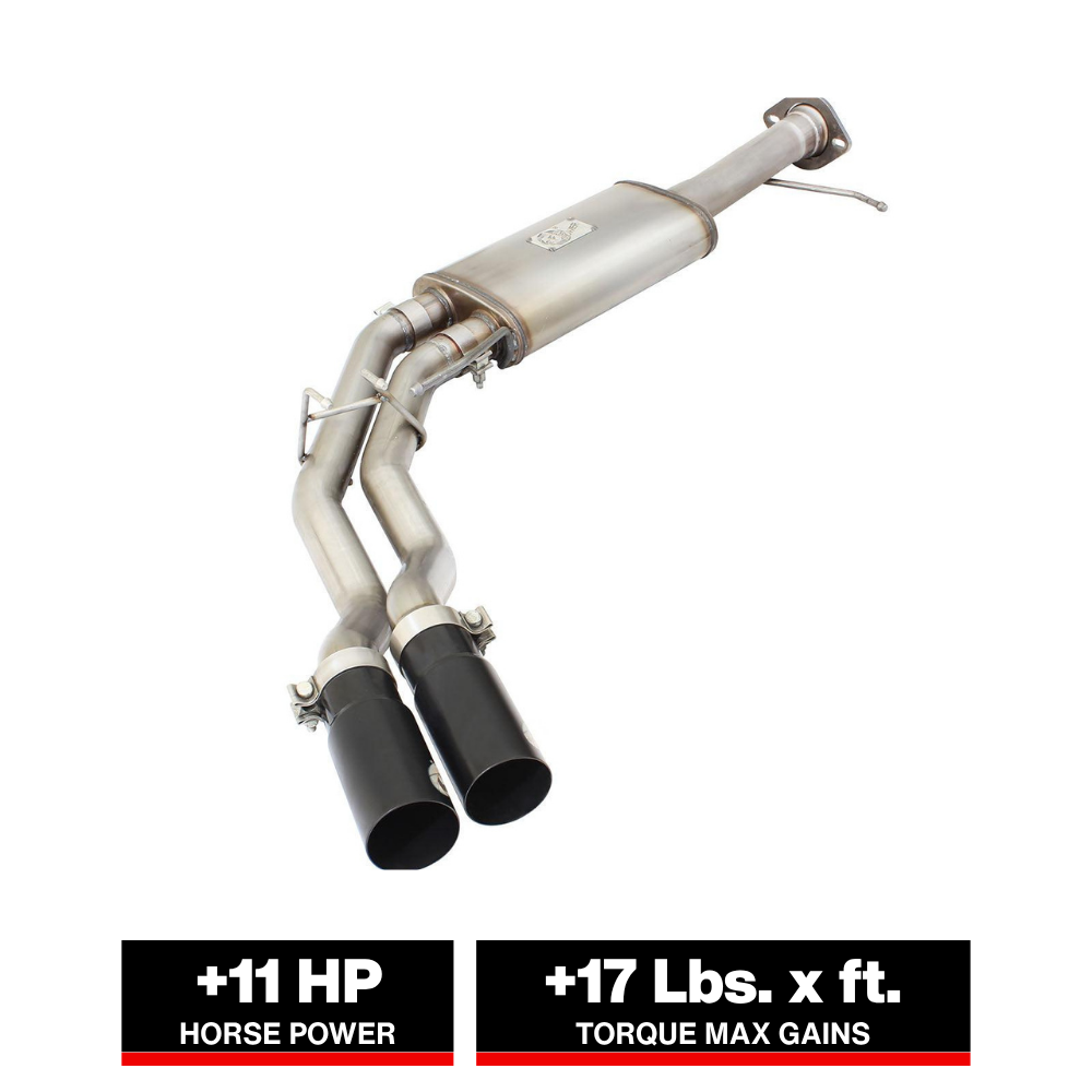 aFe Rebel Series Exhaust SS Front Side Exit CB w/ Black Tips 10-14 Ford F150 Ecoboost V8 6.2L
