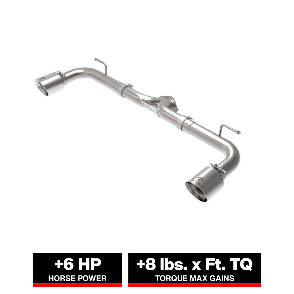 aFe Takeda 2-1/2in 304 SS Axle-Back Exhaust w/ Polished Tips 14-18 Mazda 3 L4 2.0L/2.5L